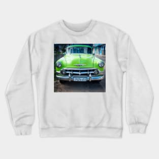 American car from the 50's in Havana, Cuba Crewneck Sweatshirt